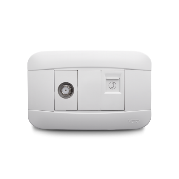 MIXTO JACK TELEFONO RJ14 + COAXIAL