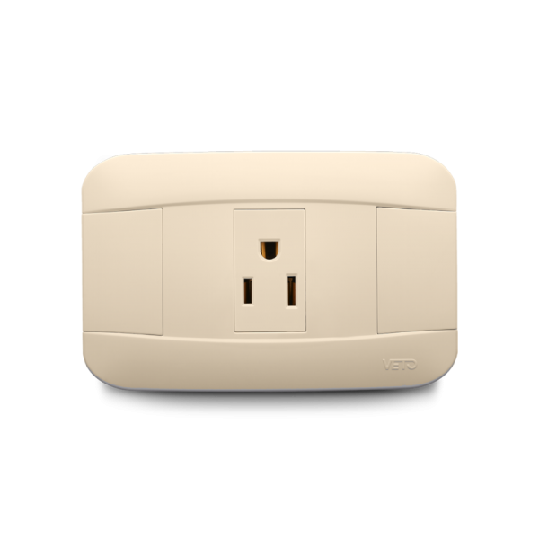 TOMACORRIENTE SIMPLE AMER 2P+E