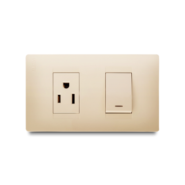 MIXTO INTERRUPTOR + TOMACORRIENTE AMER 2P+E (MF)