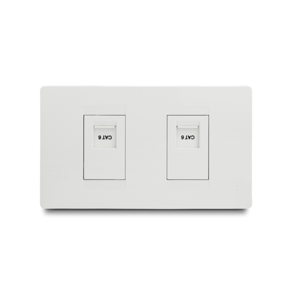JACK DATOS RJ45 CAT6 DOBLE (BL)