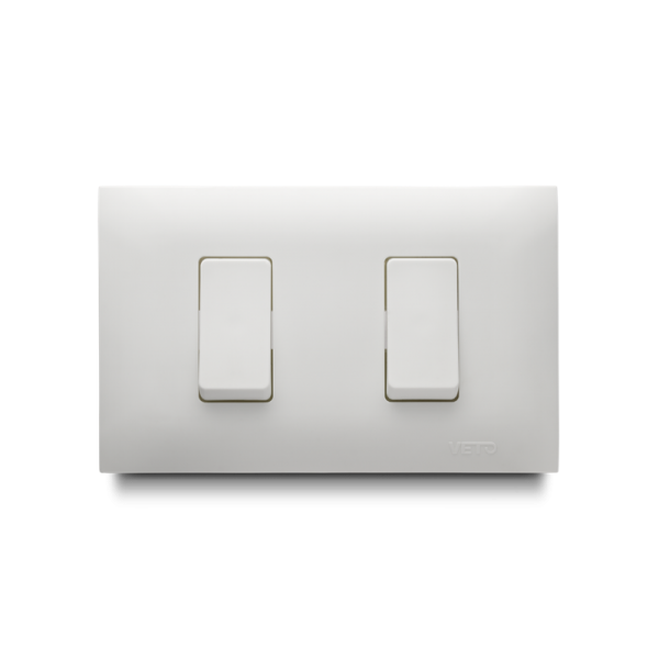 INTERRUPTOR DOBLE no neon VIVE BASIC (BL)