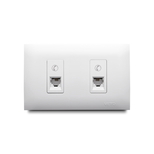 JACK TELEFONO RJ14 DOBLE (BL)