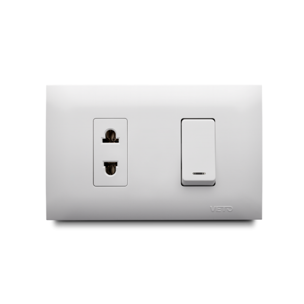 MIXTO TOMACORRIENTE UNIV 2P + INTERRUPTOR (BL)