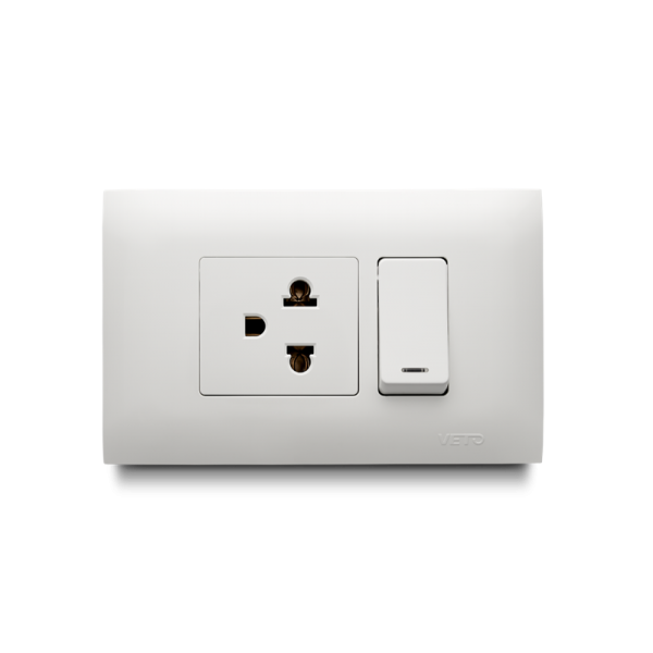 MIXTO TOMACORRIENTE UNIV 2P+E + INTERRUPTOR