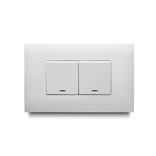 MIXTO 1 INTERRUPTOR + 1 CONMUTADOR BALANCIN ANCHO (BL)