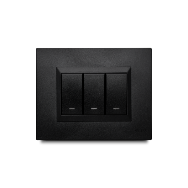 INTERRUPTOR TRIPLE (NEGRO)