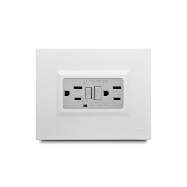 TOMACORRIENTE GFCI 15 AMP DOBLE (BL)